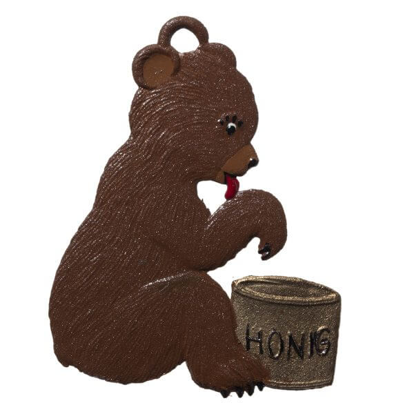 MO08 Teddy Bear wwith Honey Ornament