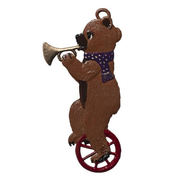 MO09 R Teddy Bear on Unicycle Ornament MO09 R Teddy Bear on Unicycle Ornament