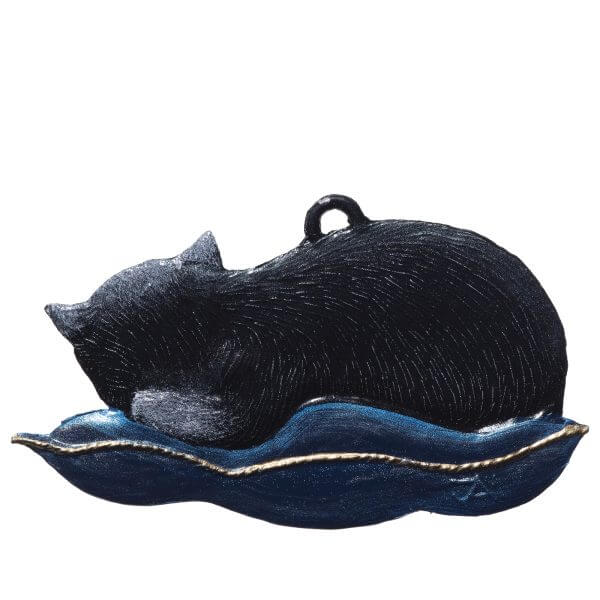 Cat on a Cushion Ornament by Wilhelm Schweizer Reverse Cat on a Cushion Ornament by Wilhelm Schweizer Reverse Image