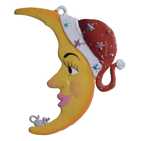 MO31 R Halloween Moom with Cap Ornament MO31 R Halloween Moom with Cap Ornament