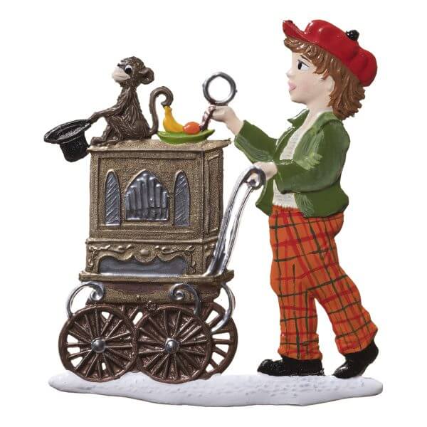 MO33 R Little Organ Grinder Ornament MO33 R Little Organ Grinder Ornament