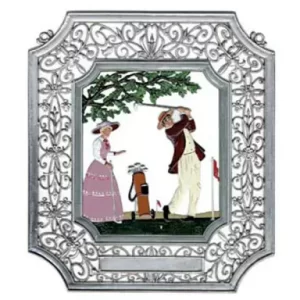 SP04F Golf Wall Hanging in Filigree Frame
